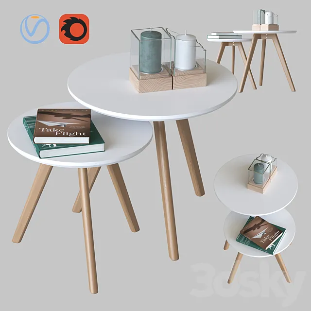Coffee tables Signal Milan 3DModel