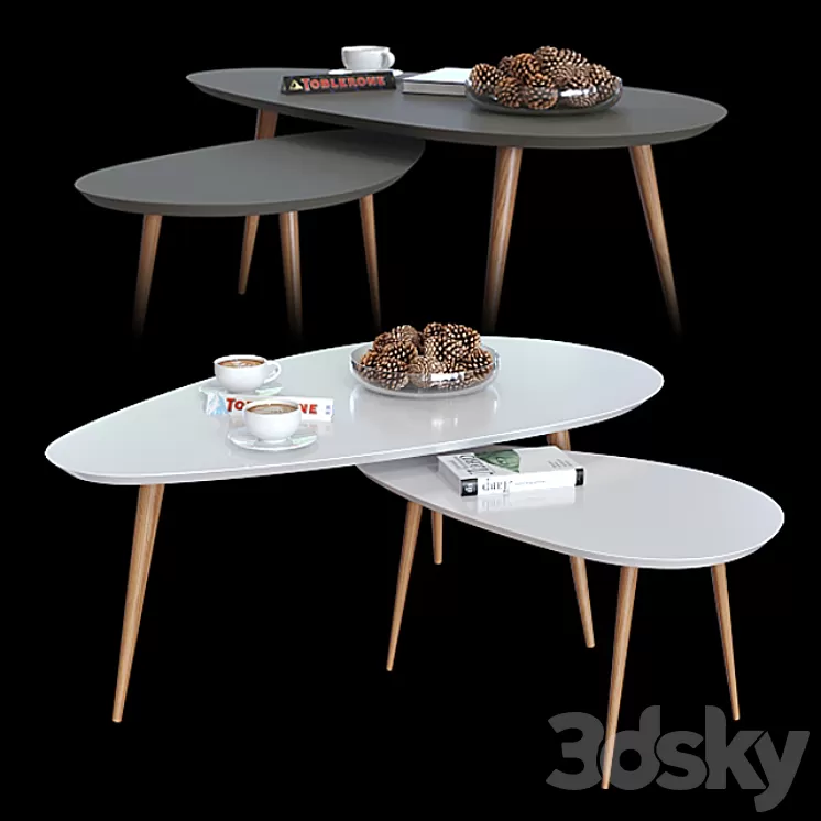 Coffee tables Signal Nolan B. 3D Model