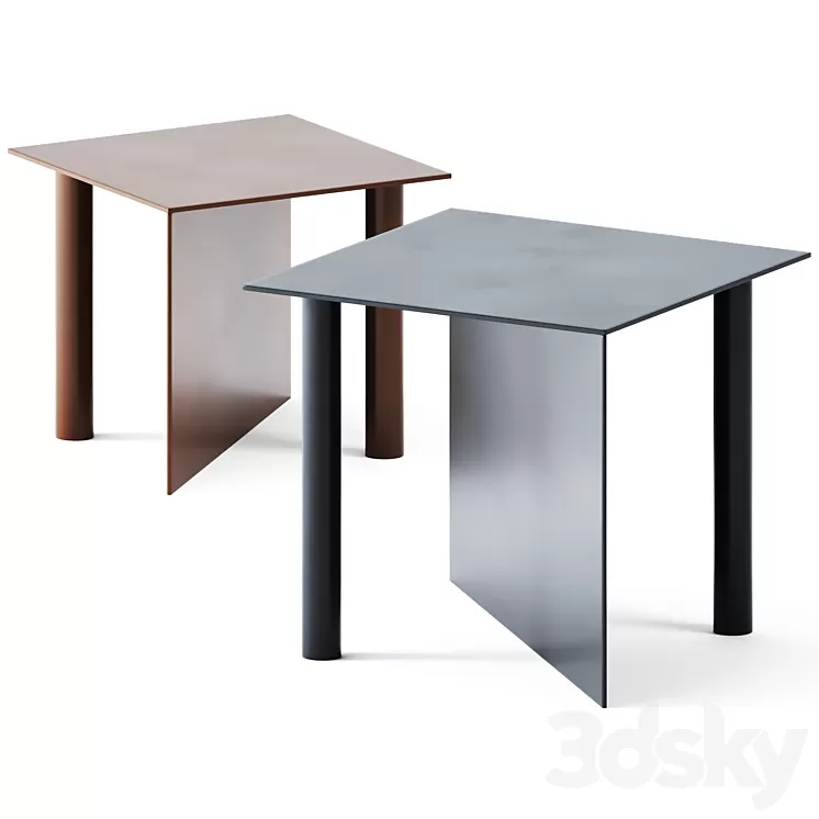 Coffee Tables Square Piatto by Fucina 3D Model