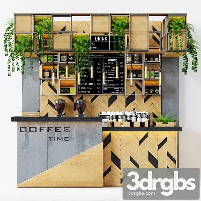 Coffeeshop loft 2 3D Model Free