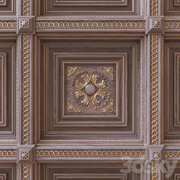 Coffered ceiling 3D Model