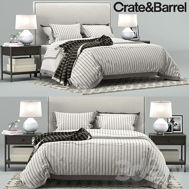 Cole Bedroom Collection. Crate&Barrel 3DModel