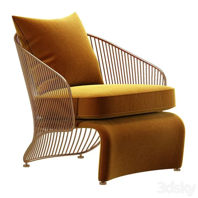 COLETTE ARMCHAIR - Poltrone Minotti 3D Model
