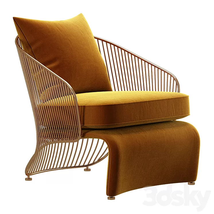 COLETTE ARMCHAIR - Poltrone Minotti 3D Model