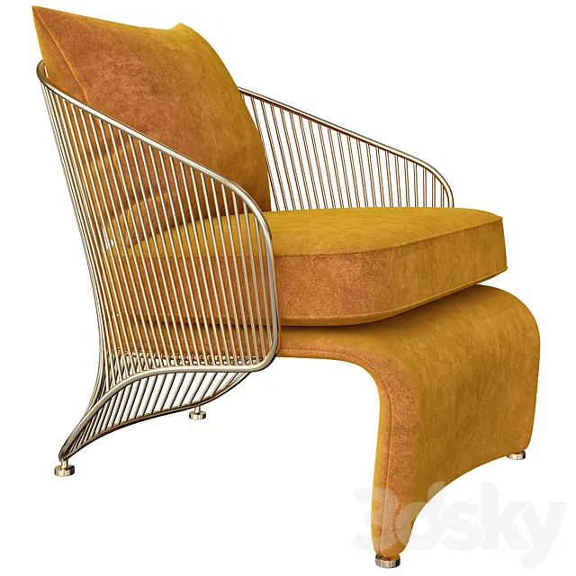 COLETTE Bergere armchair By Minotti 3D Model