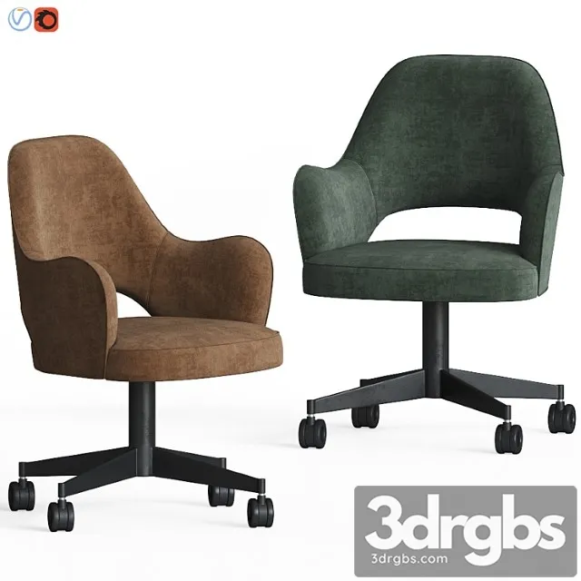 Colette Office Chair Baxter Armchair 3D Model Free