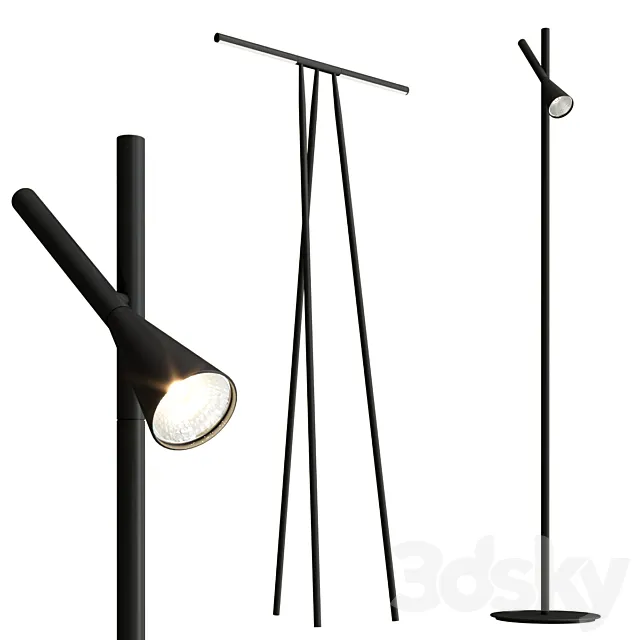 COLIBRI and COLIBRI TRIPODE floor lamps 3D Model