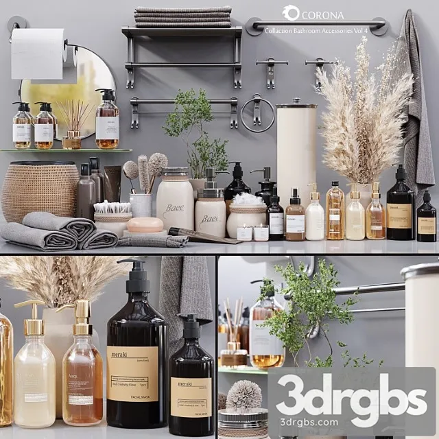 Collaction Bathroom Accessories Vol 4 3D Model Free