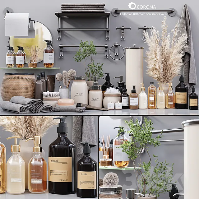 Collaction Bathroom Accessories Vol 4 3D Model