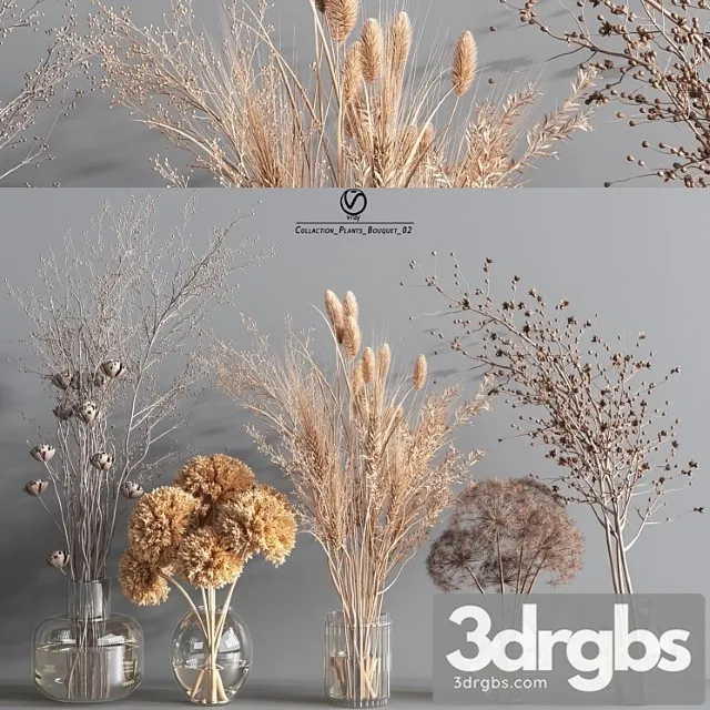 Collaction Plants Bouquet 2 Vray 3D Model Free
