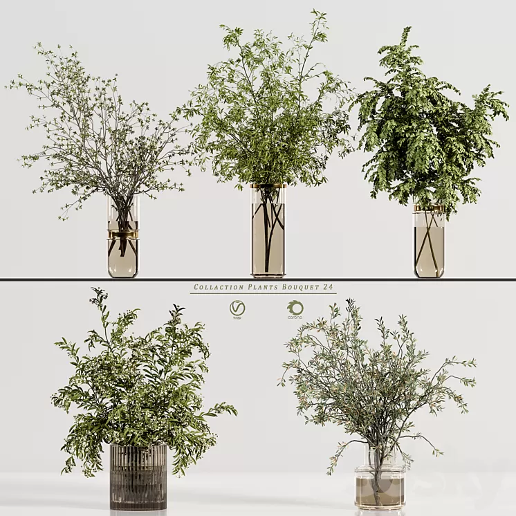 Collaction Plants Bouquet 24 3D Model Free
