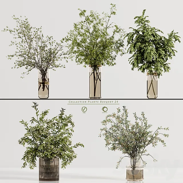 Collaction Plants Bouquet 24 3DModel