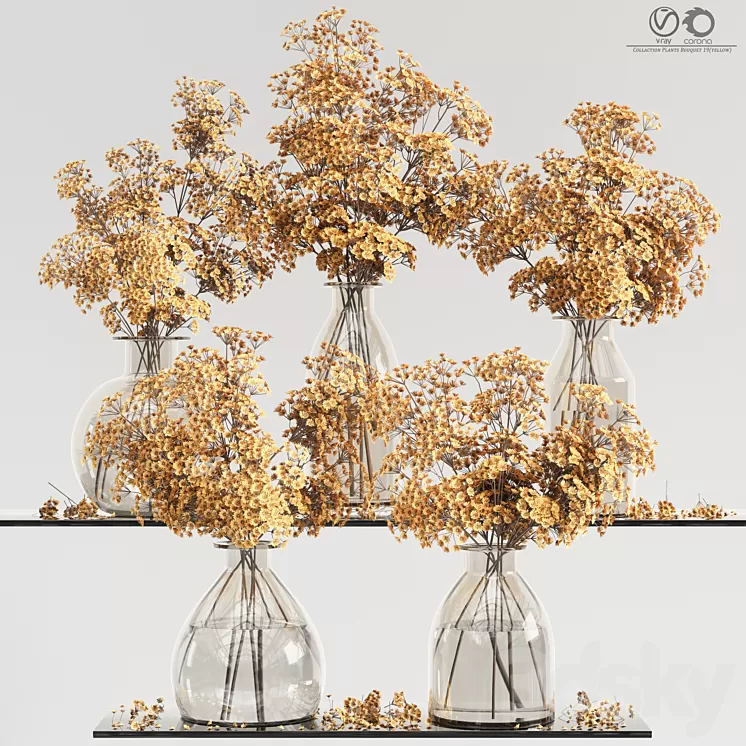 Collaction_Plants_Bouquet_19(yellow) 3D Model Free