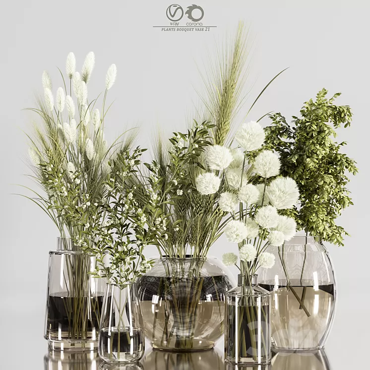 Collaction_Plants_Bouquet_21 3D Model Free