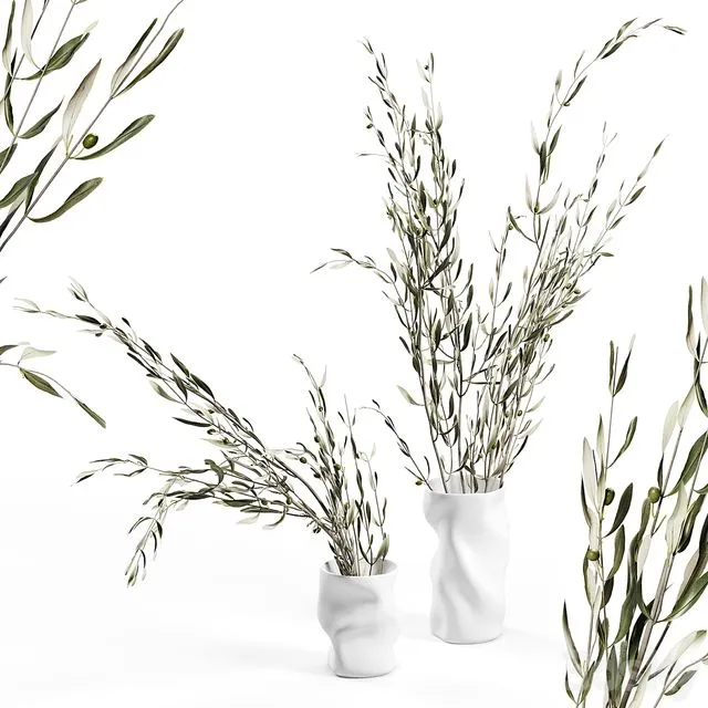 Collapse vase by Menu with branches 3D Model