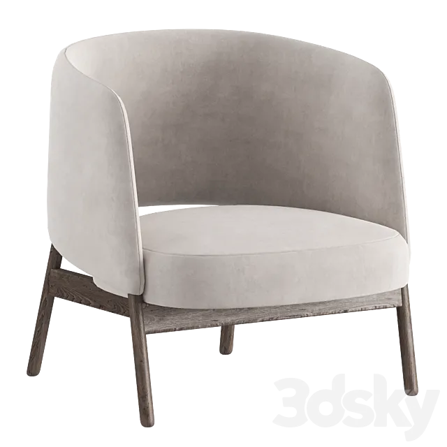 Collar arm chair 3D Model