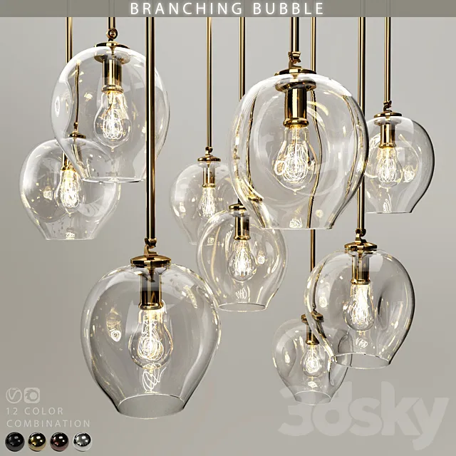 Collection Branching bubble 1 lamps 3D Model