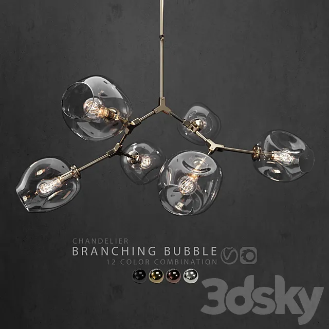 Collection Branching bubble 6 lamps 3D Model