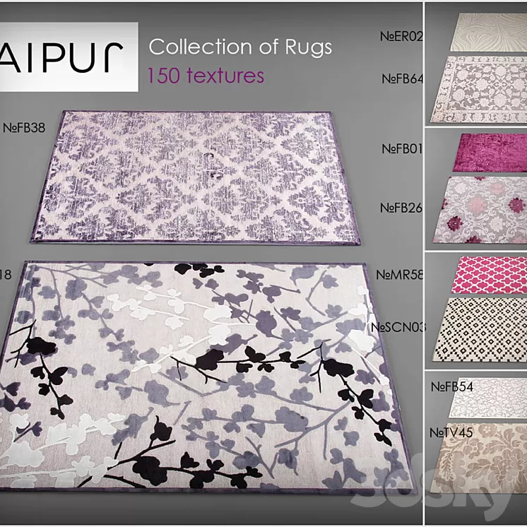 Collection Carpet Jaipur № 2 3D Model