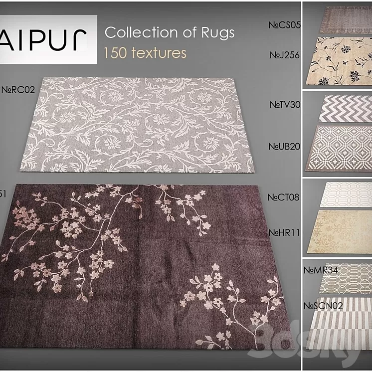 Collection Carpet Jaipur № 3 3D Model