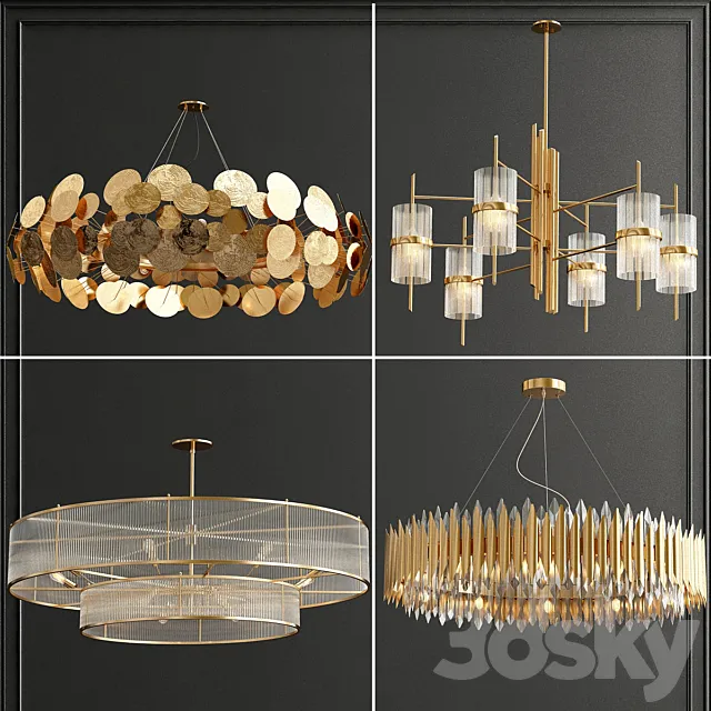 Collection chandeliers 3D Model