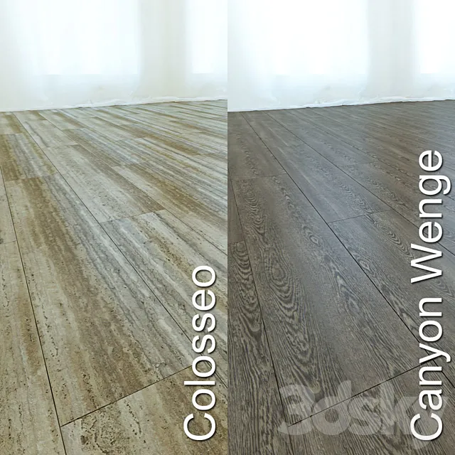 Collection floorboards 6 species 3D Model
