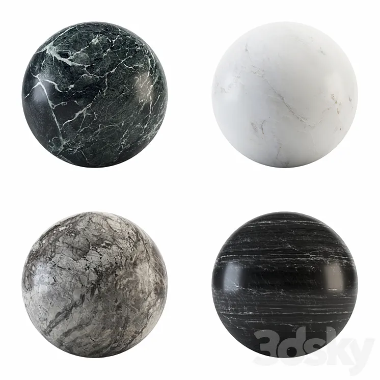 Collection Marble 03 3D Model Free
