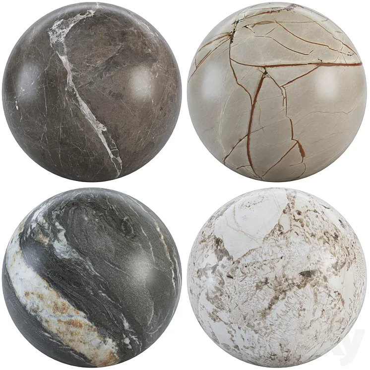 Collection Marble 086 3D Model Free