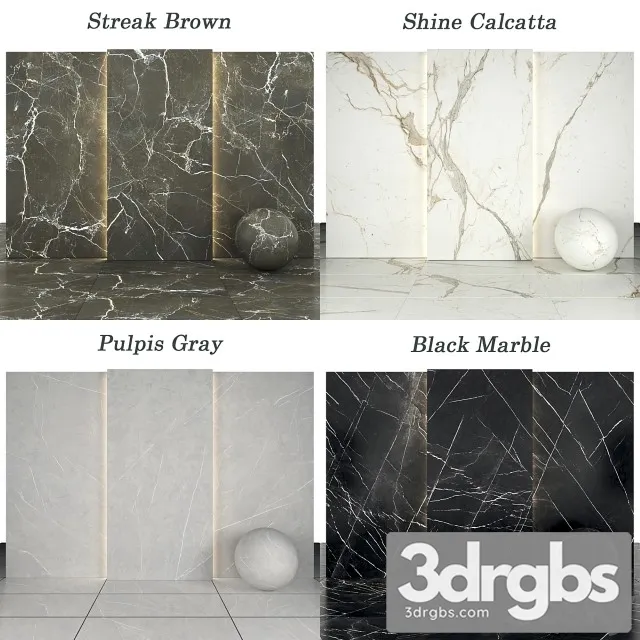 Collection Marble 10 3D Model Free