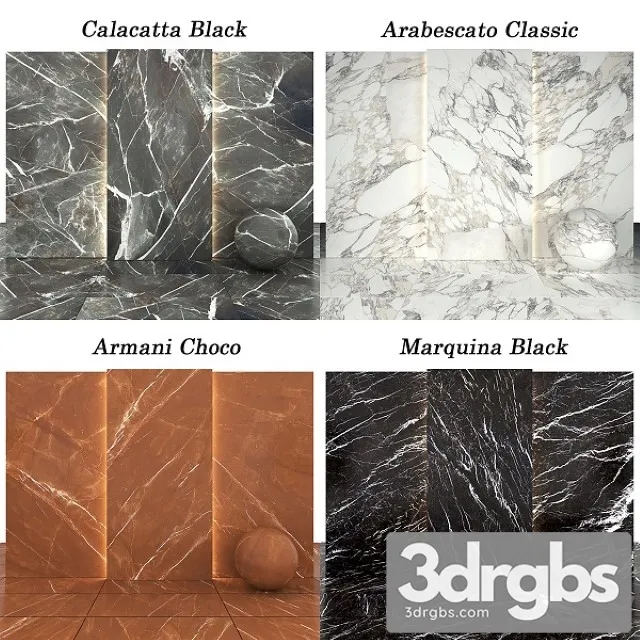 Collection Marble 11 3D Model Free