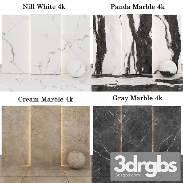 Collection Marble 25 3D Model Free