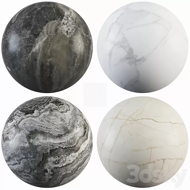 Collection Marble 32 3D Model Free