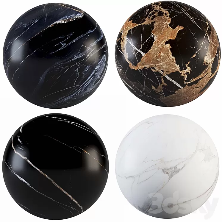 Collection Marble 64 3D Model Free Download