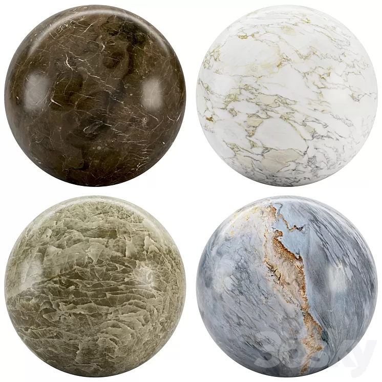 Collection Marble 80 3D Model Free