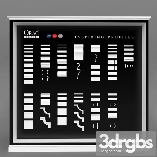 Collection Moldings and Baseboards Orac Decor 59 Profiles 3D Model Free