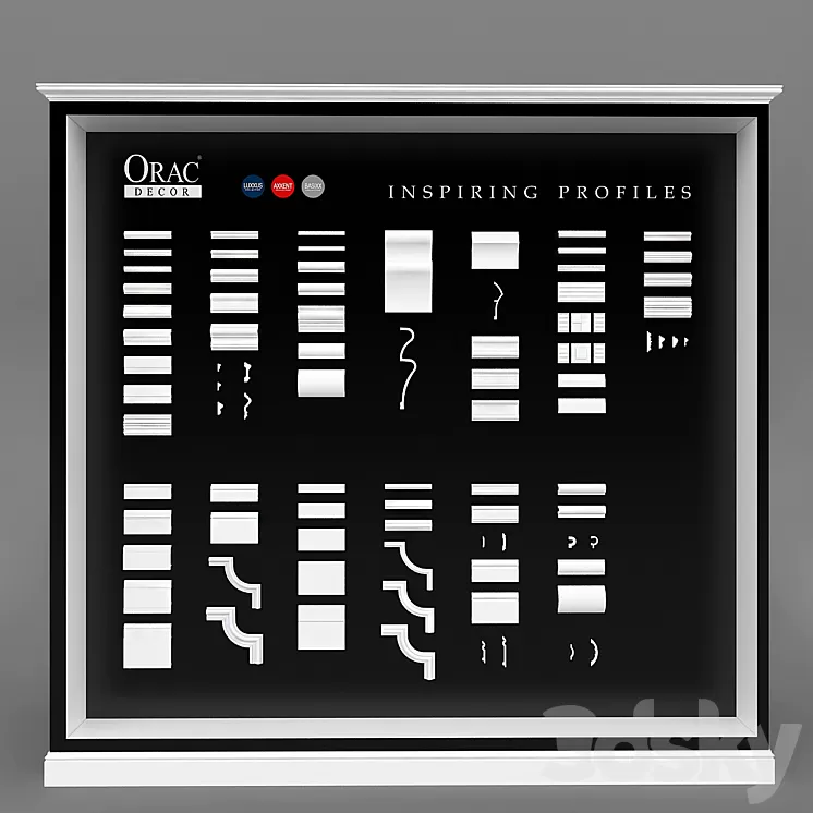 Collection moldings and baseboards Orac Decor (59 profiles) 3D Model
