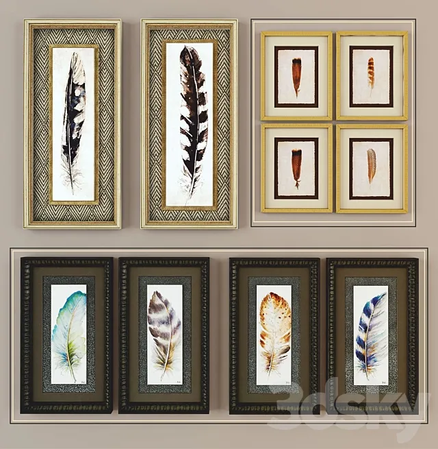 Collection of 01 paintings 3DModel