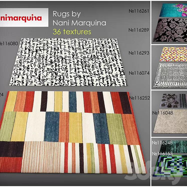 Collection of carpet Nani Marquina 3D Model