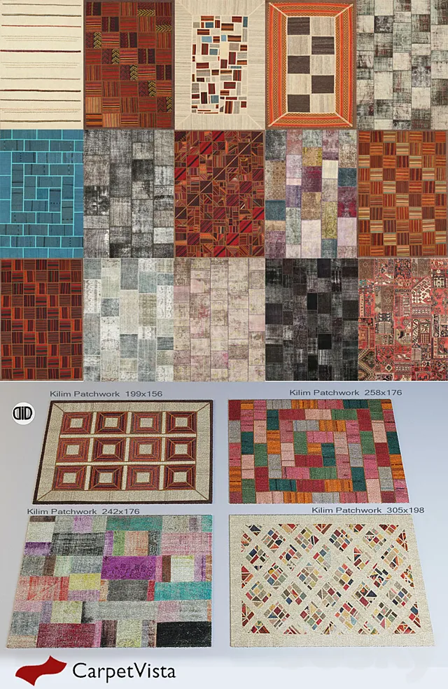 Collection of carpets Carpet vista 3D Model