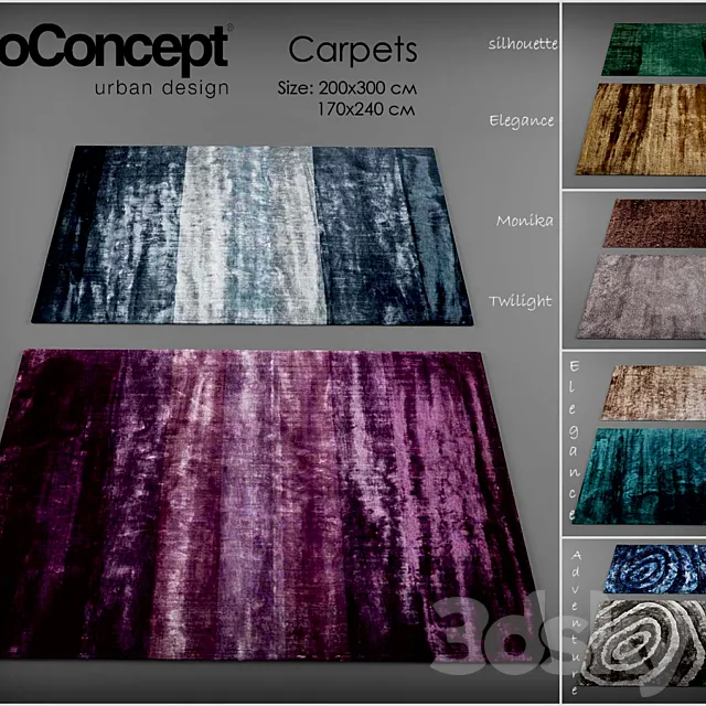 Collection of carpets from Bo Concept 3DModel