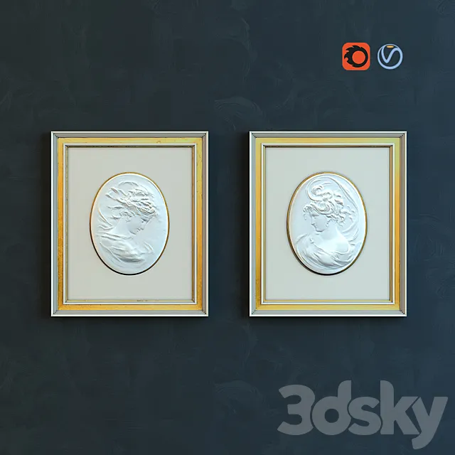 Collection of contemporary paintings John-Richard collection - 12 3D Model