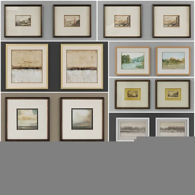 Collection of contemporary paintings john-richard collection - 7 3D Model Free