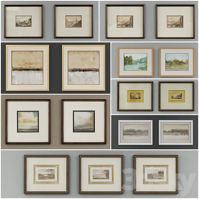 Collection of contemporary paintings John-Richard collection - 7 3D Model