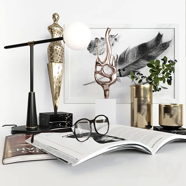 Collection of decorative elements for design 3DModel