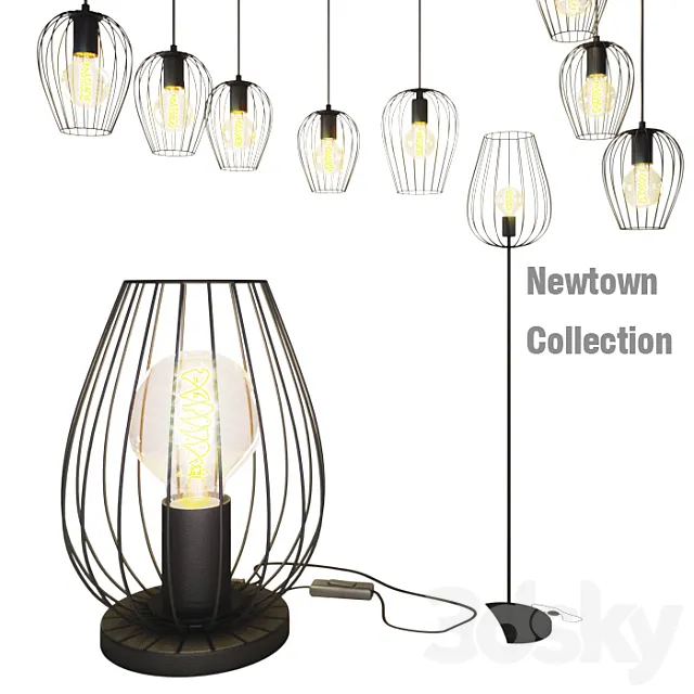 Collection of fixtures Newtown Eglo (Austria) 3D Model