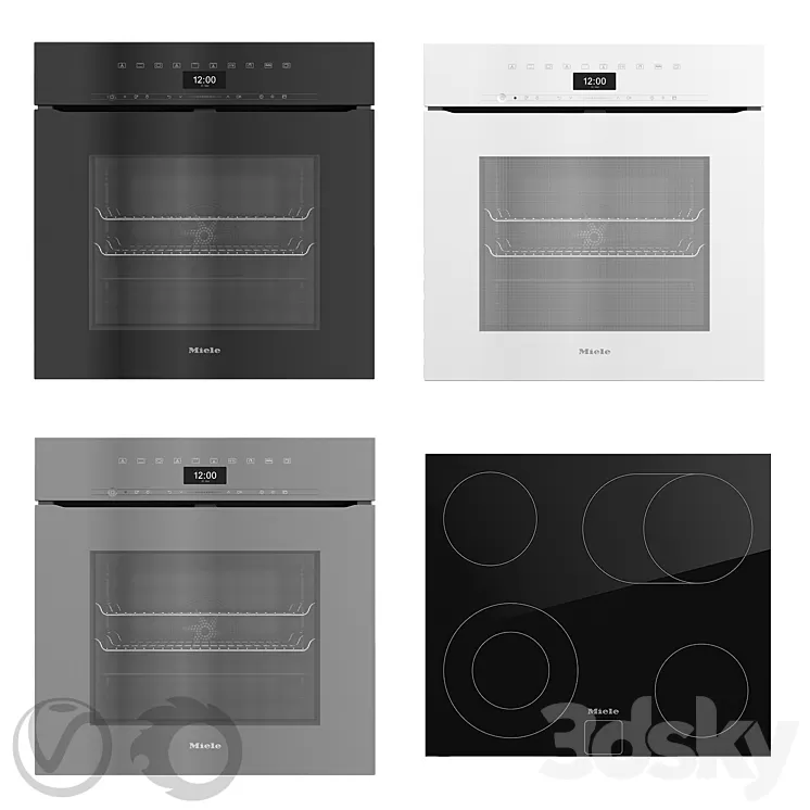 Collection of household appliances MIELE 18 3D Model
