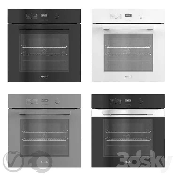Collection of household appliances MIELE 19 3D Model