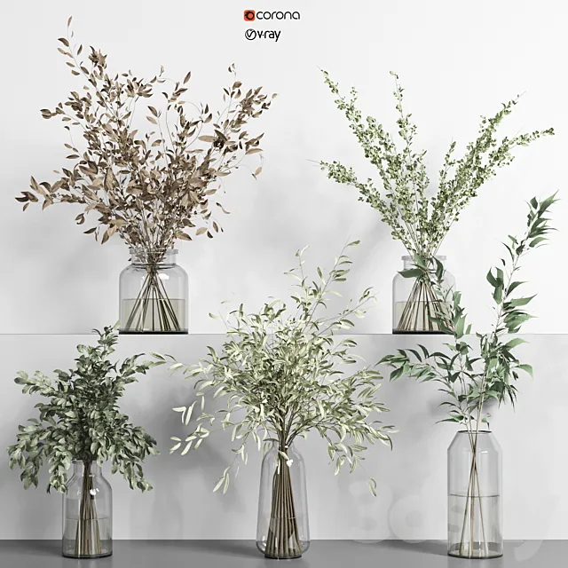 collection of indoor plants Vol01 3DModel