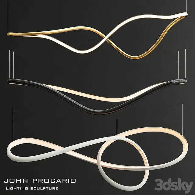 Collection of john procario series lights 3D Model