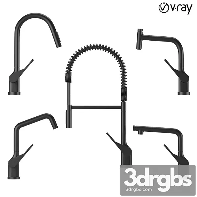 Collection Of Kitchen Faucets 02 1 3D Model Free